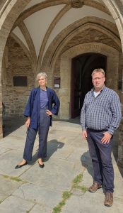 OB-Kandidatin Tatjana Schneider und Florian Voigts, der Vorsitzender der PIRATEN Braunschweig