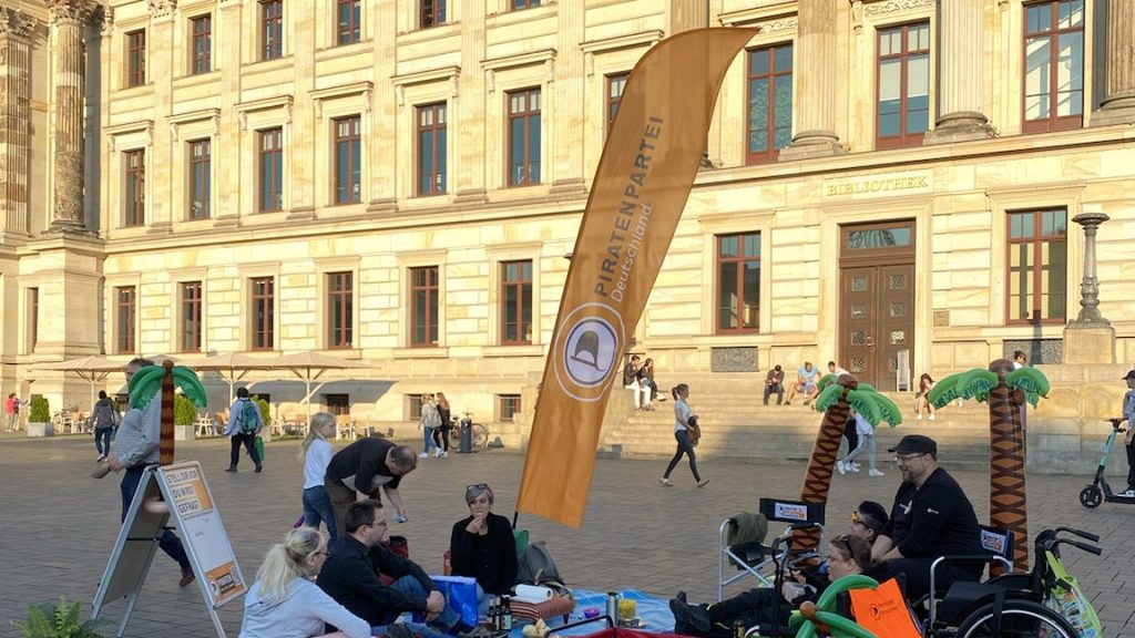 Picknick vor dem Schloss