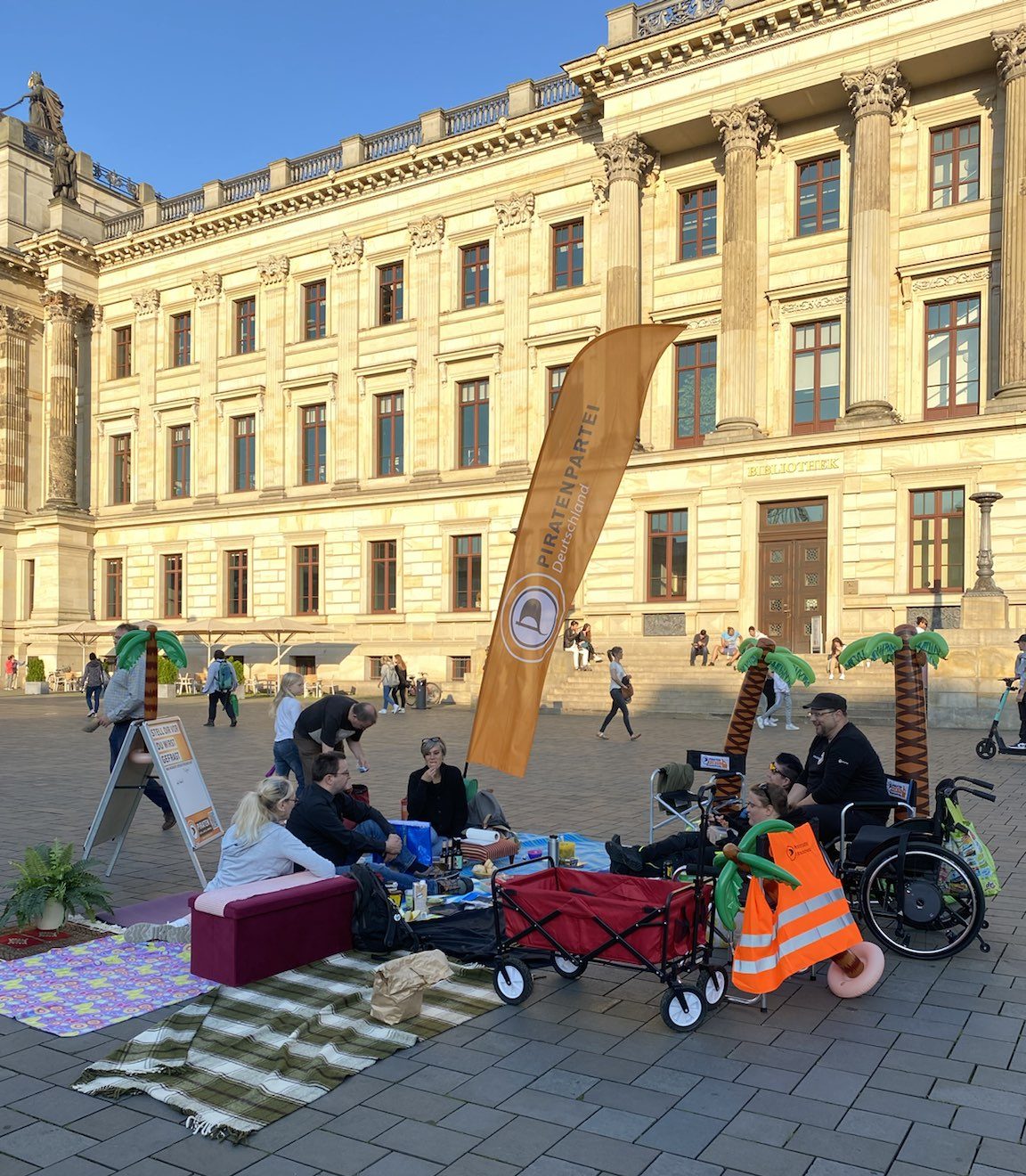 Picknick vor dem Schloss