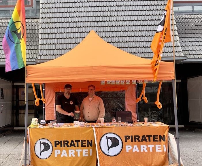 Infostand der Piraten Braunschweig
